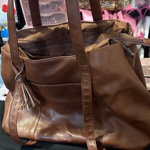 Elegant Brown Leather Hobo Bag